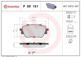 Brembo P50151 - PASTILLA DE FRENO