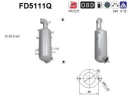 As FD5111Q - FILTRO DPF ALFA ROMEO MITO 1.6TD MJ