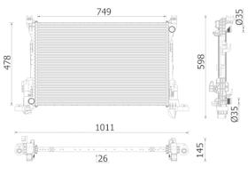 Mahle CR2637000P - RADIADOR COMERCIAL LIGERO RENAULT T