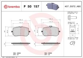 Brembo P50157 - PASTILLAS DEL BRM