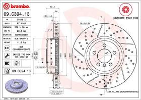 Brembo 09C39413 - DISCO FRENO COMPOSITE BMW(BRILLIANCE)3 SERIES(F30, F35)07/12